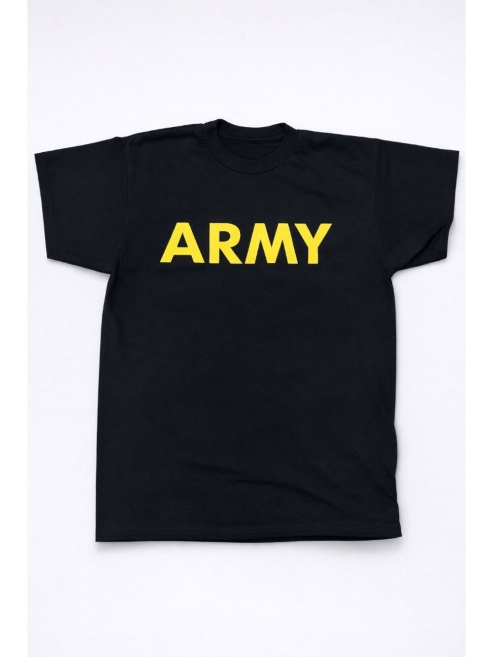 US Army APFU PT T-Shirt Black Gold Training T-Shirt Short Sleeve Fitness